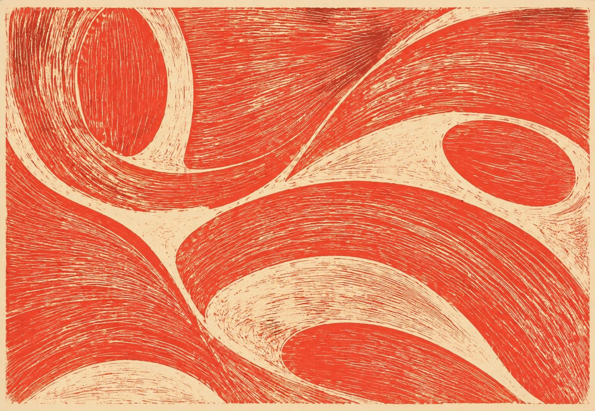 Spirales rouges en mouvement (Paysage)