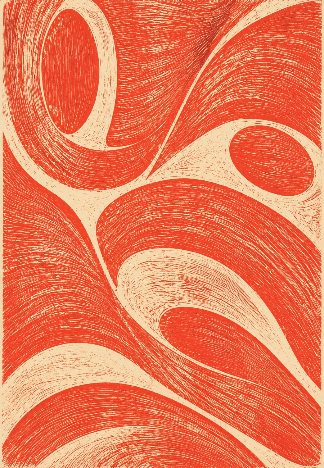 Red Swirls in Motion