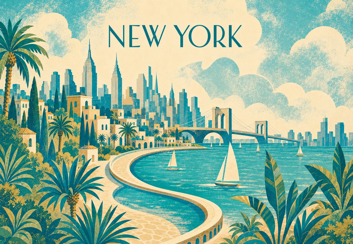 New York - The bay of sailboats (Landscape)