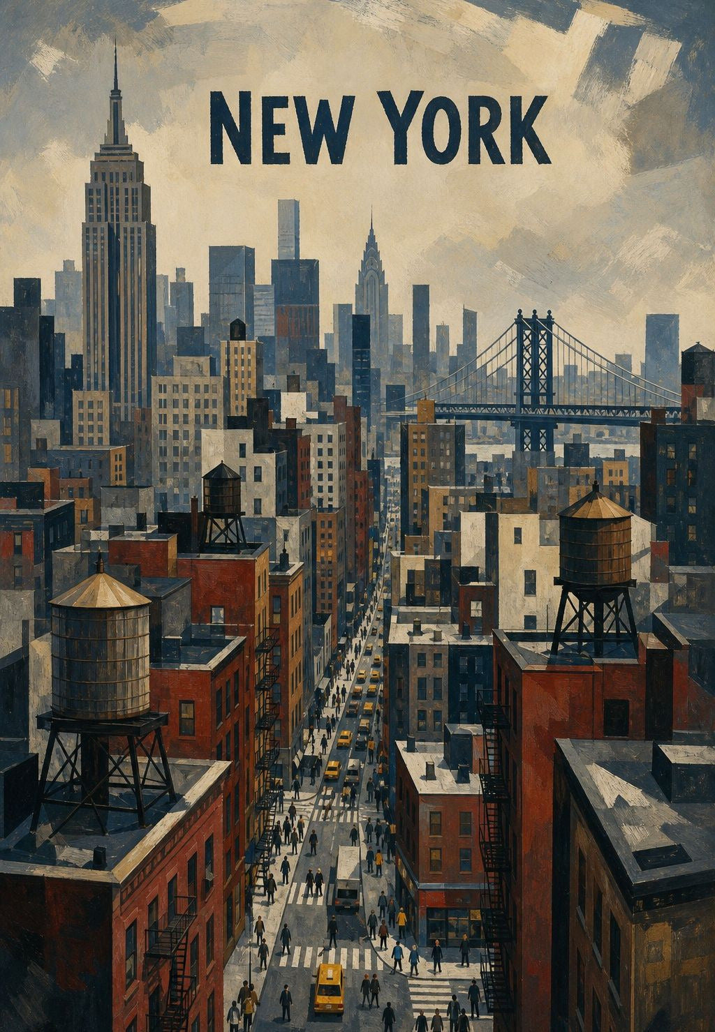 New York - La strada vista dai tetti