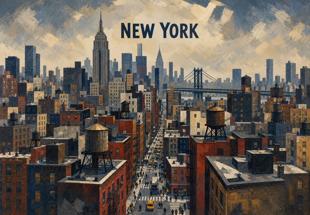 New York - La rue vue des toits (Paysage)