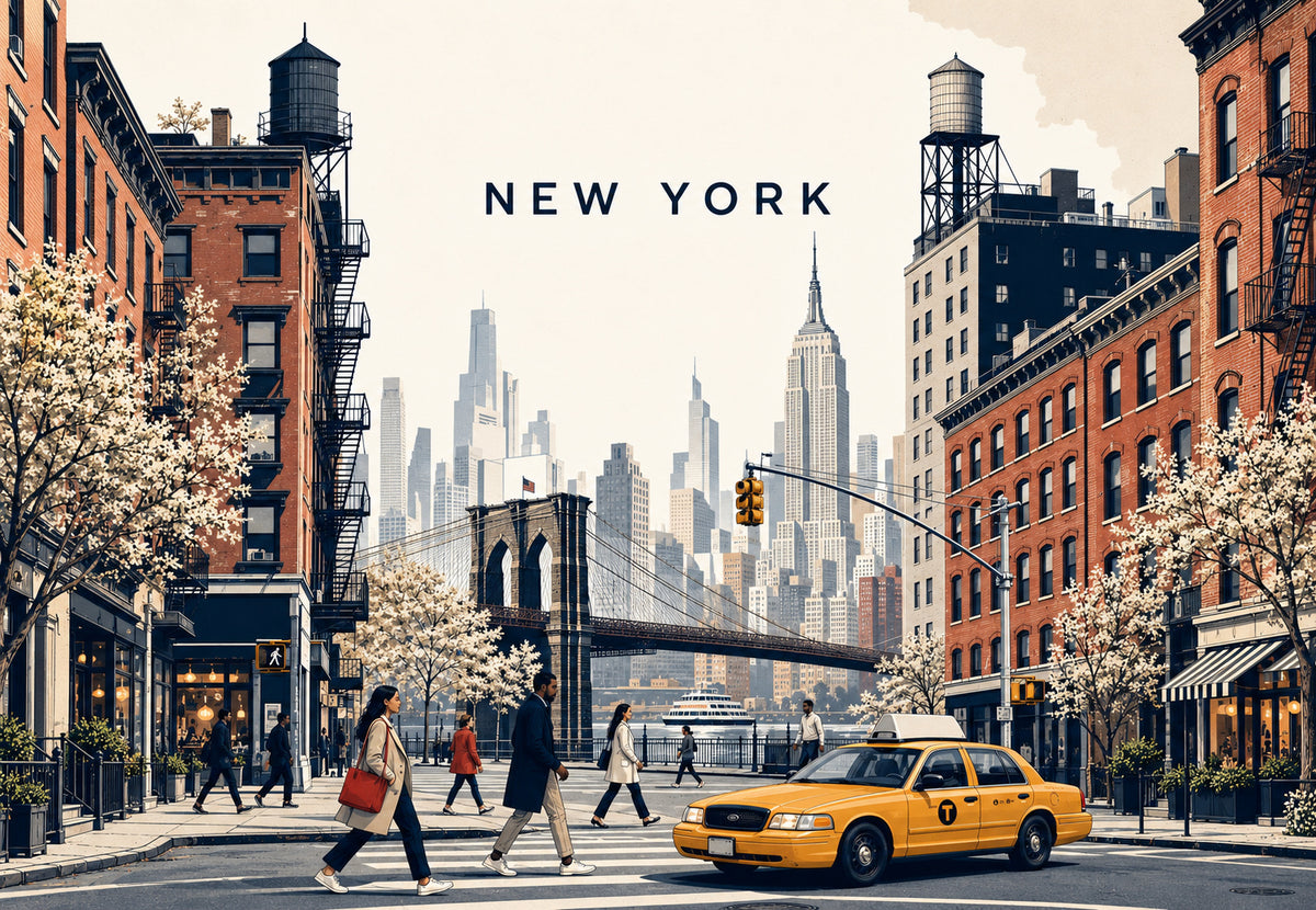 New York - Přechod pod mostem (Na šířku)