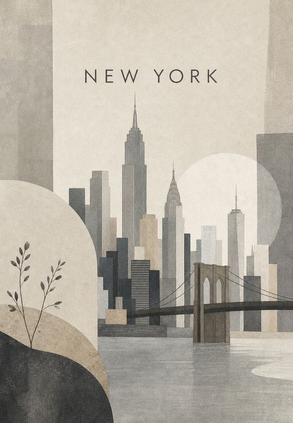 New York - Le pont sous un ciel de lin
