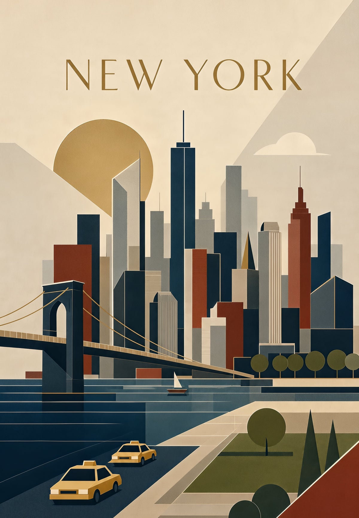 New York - Les taxis au bord de l'eau