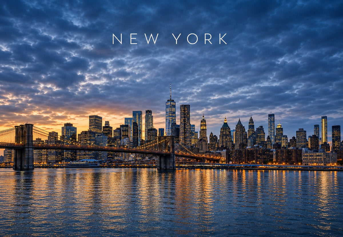 New York - Reflets sur l'East River (Paysage)