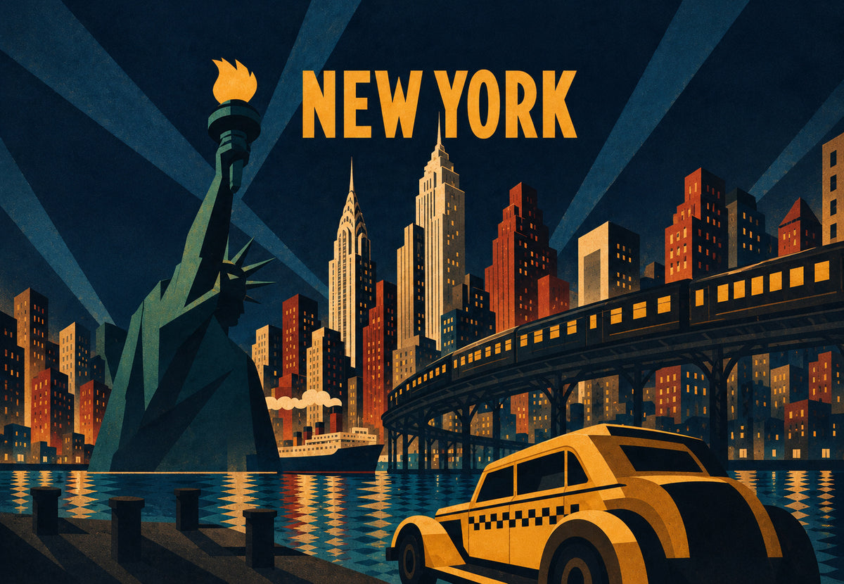 New York - Sous le métro aérien (Paysage)