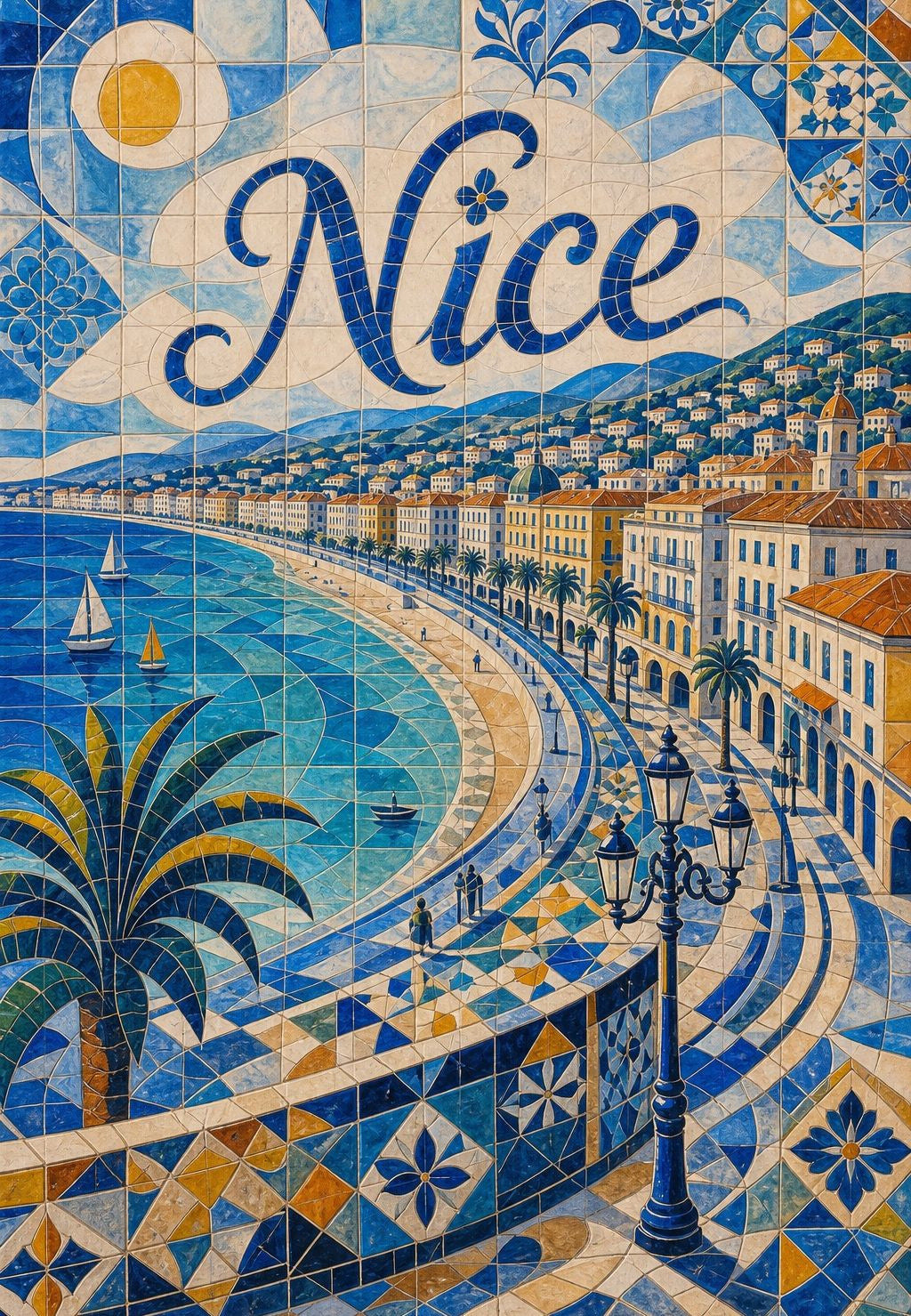 Nizza - A sétány mozaikban