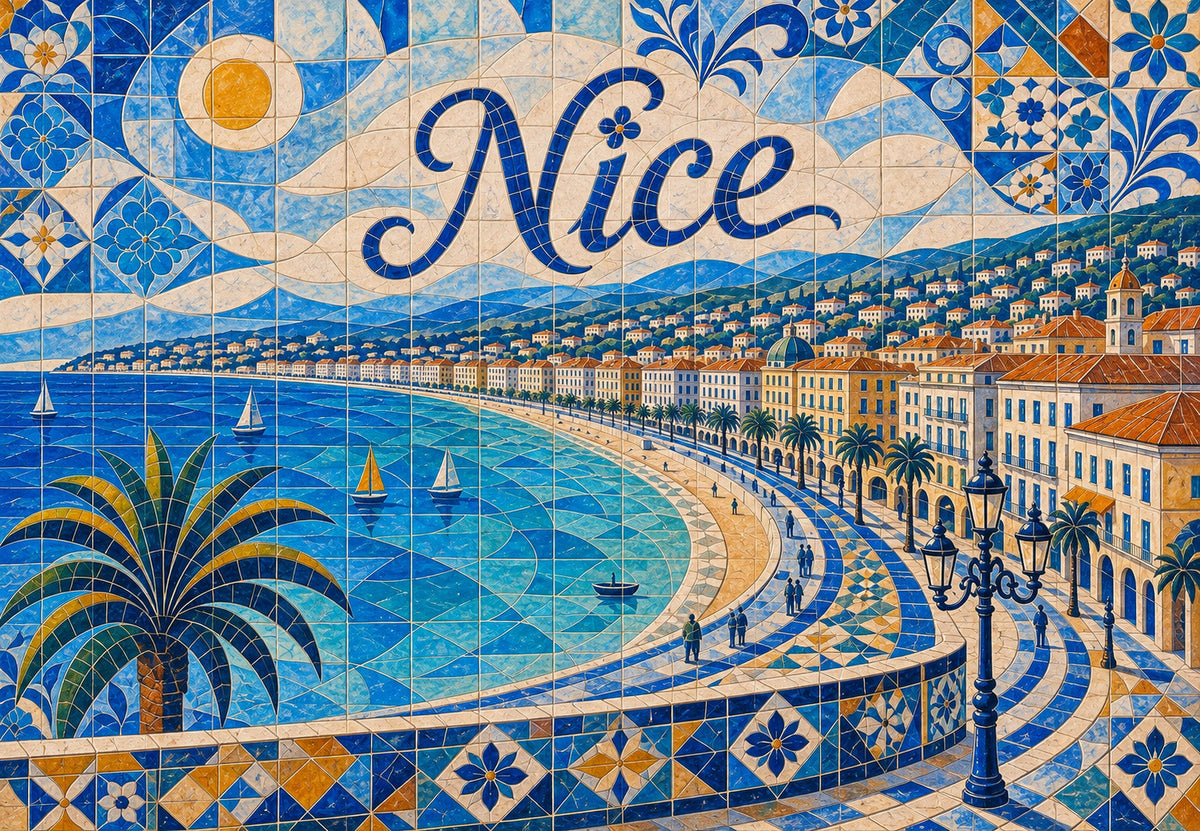 Nice - The promenade in mosaic (Landscape)