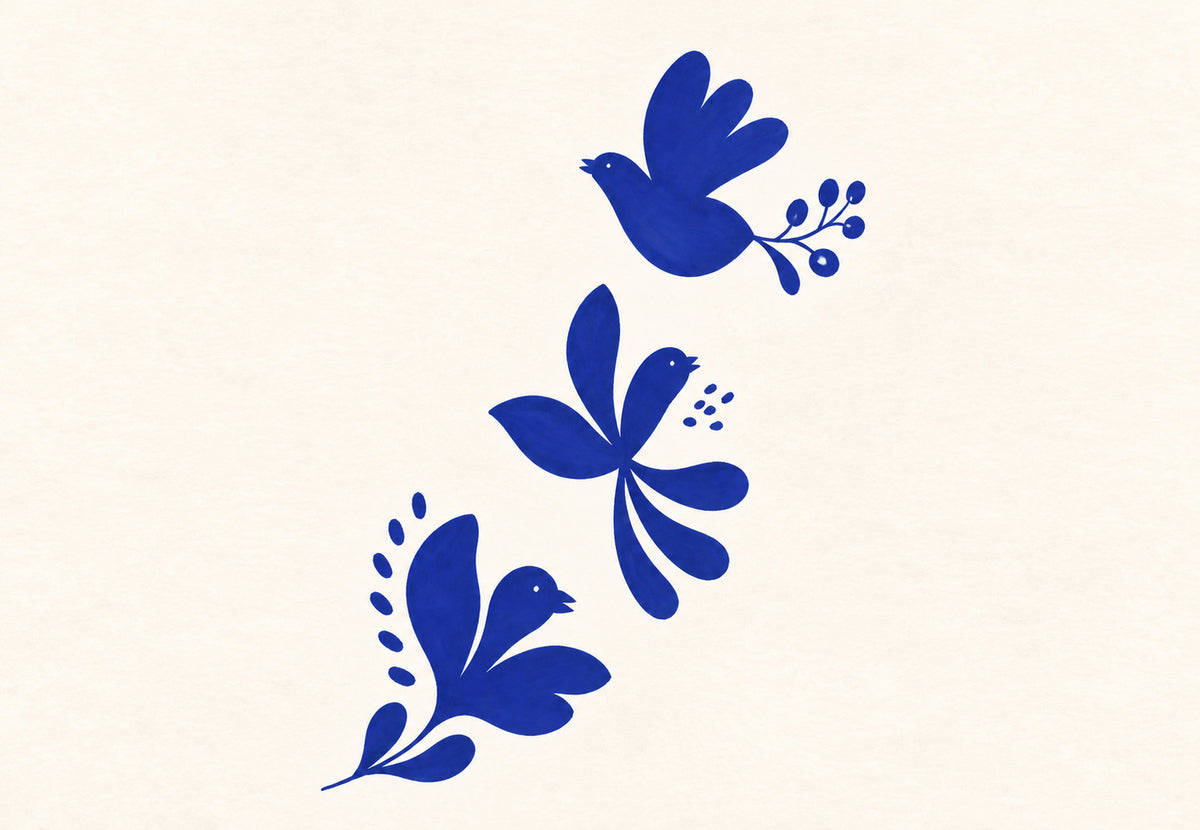 Blauer Flug (Querformat)
