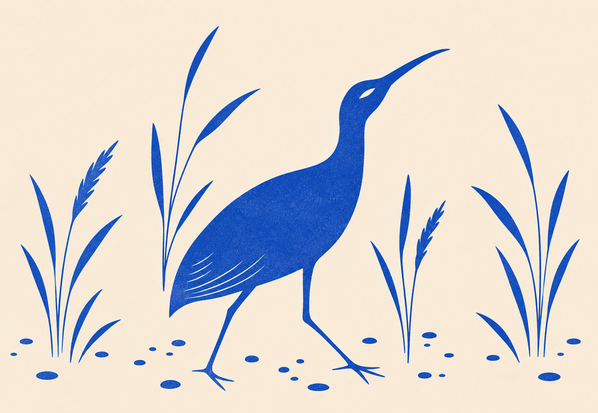 Der Vogel im Schilf (Querformat)