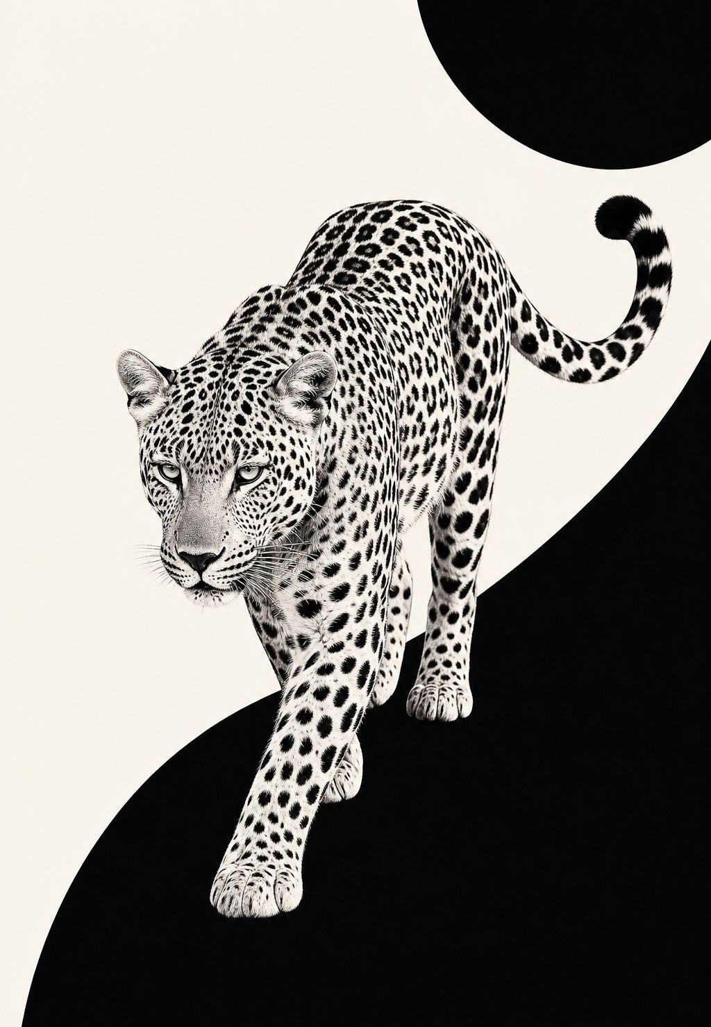 Le léopard aux cercles noirs