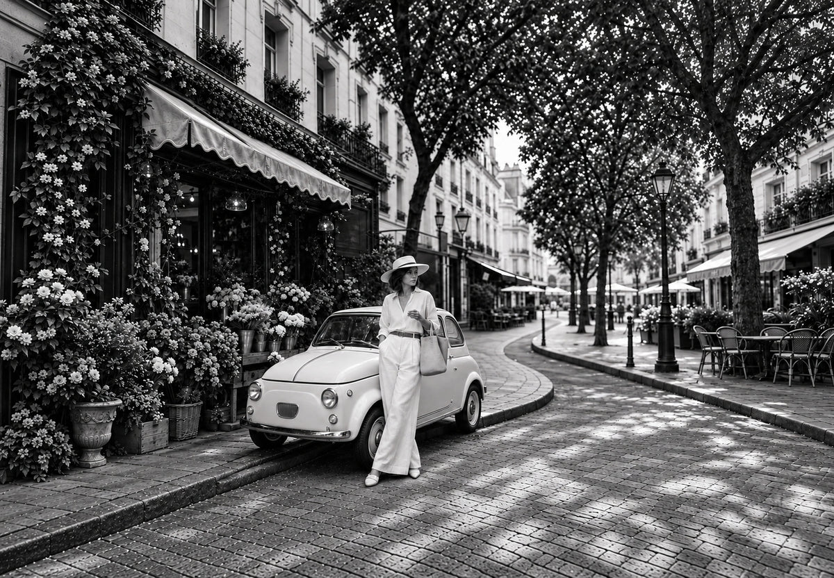 Paris - Flanieren in der Blumenstraße (Querformat)