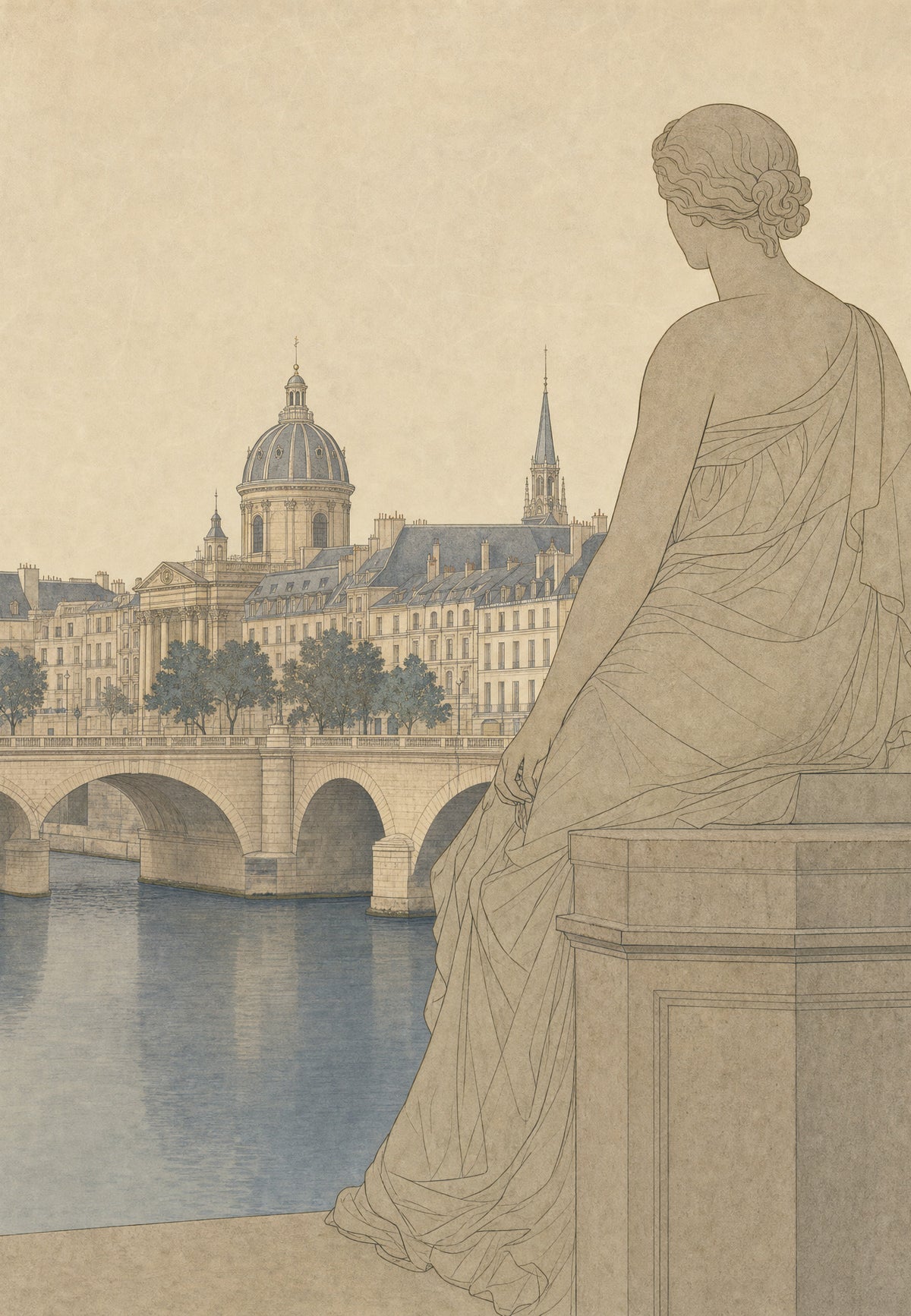 Pariz - Muza bdije nad Institutom