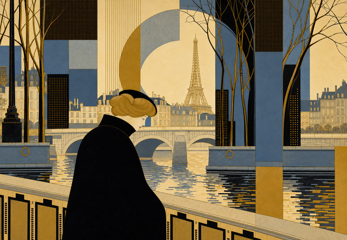 The woman in black (Landscape)