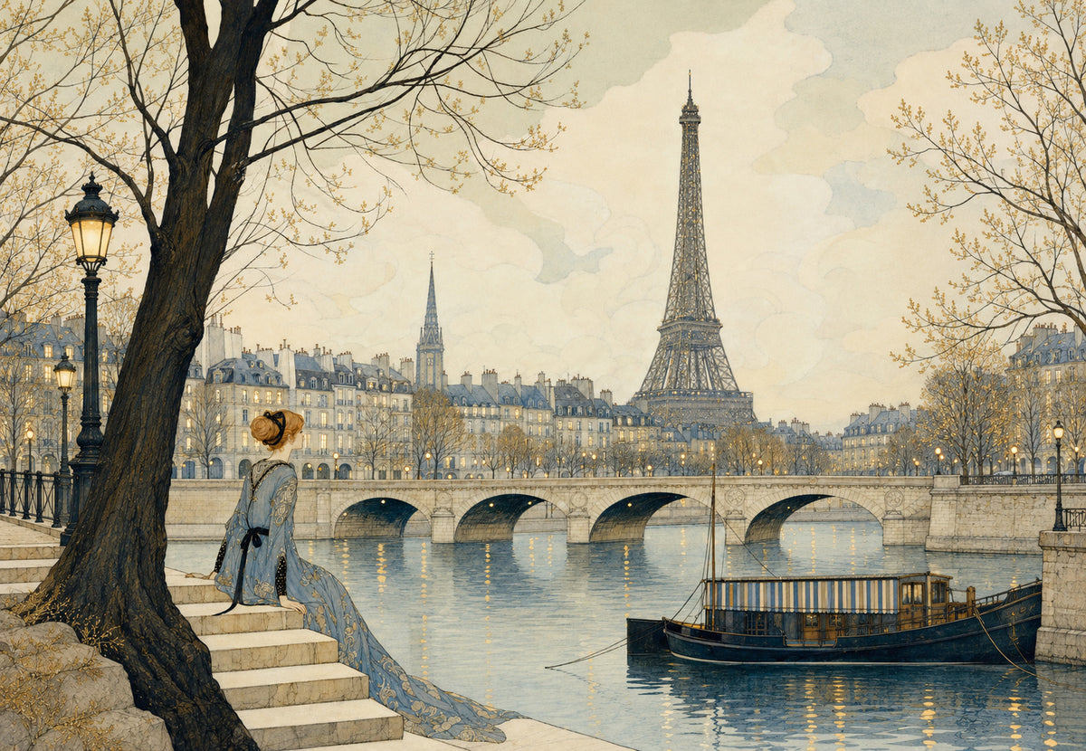 Paris - Rêverie au bord de Seine (Paysage)
