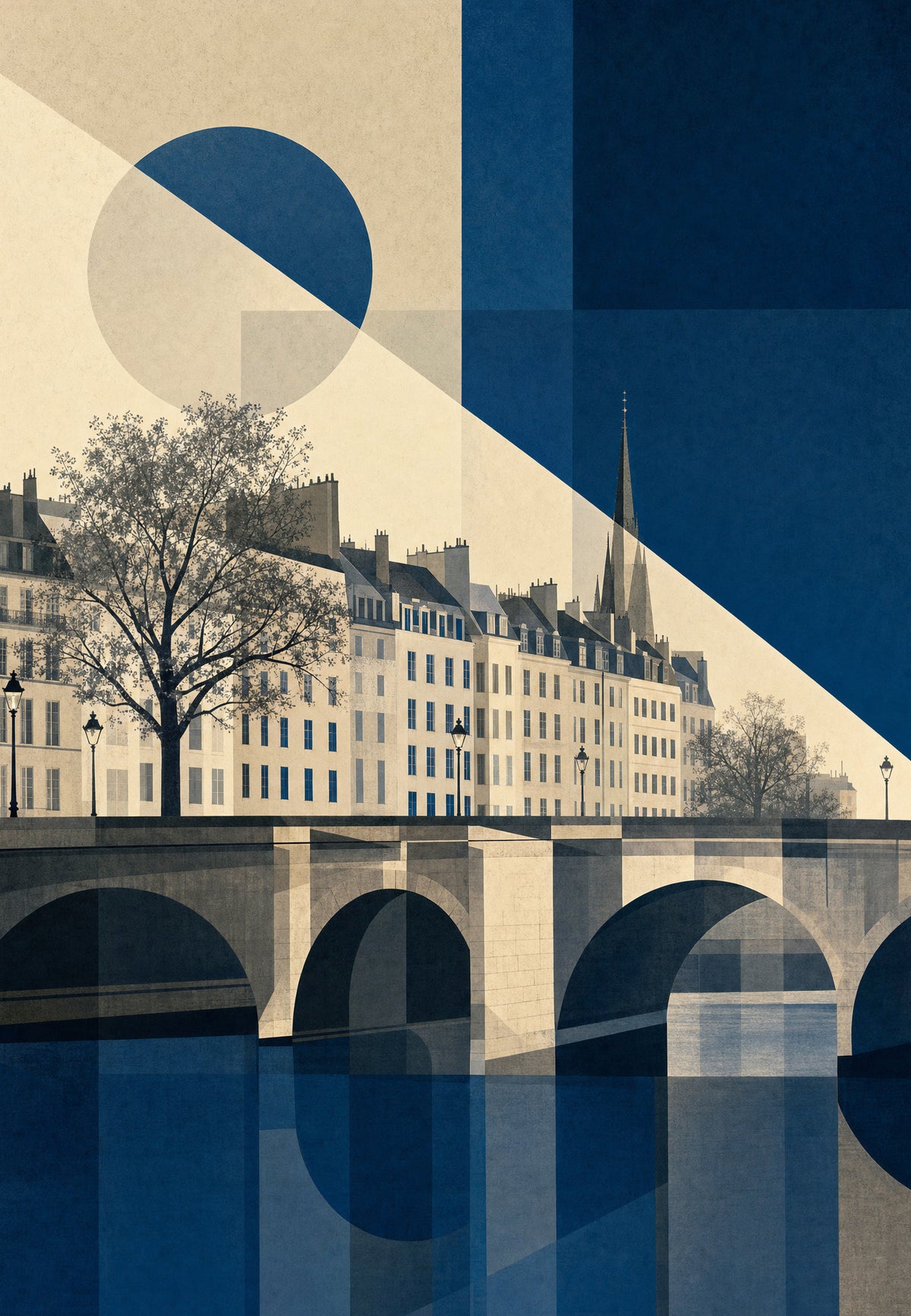 Seine-Kais in Blau