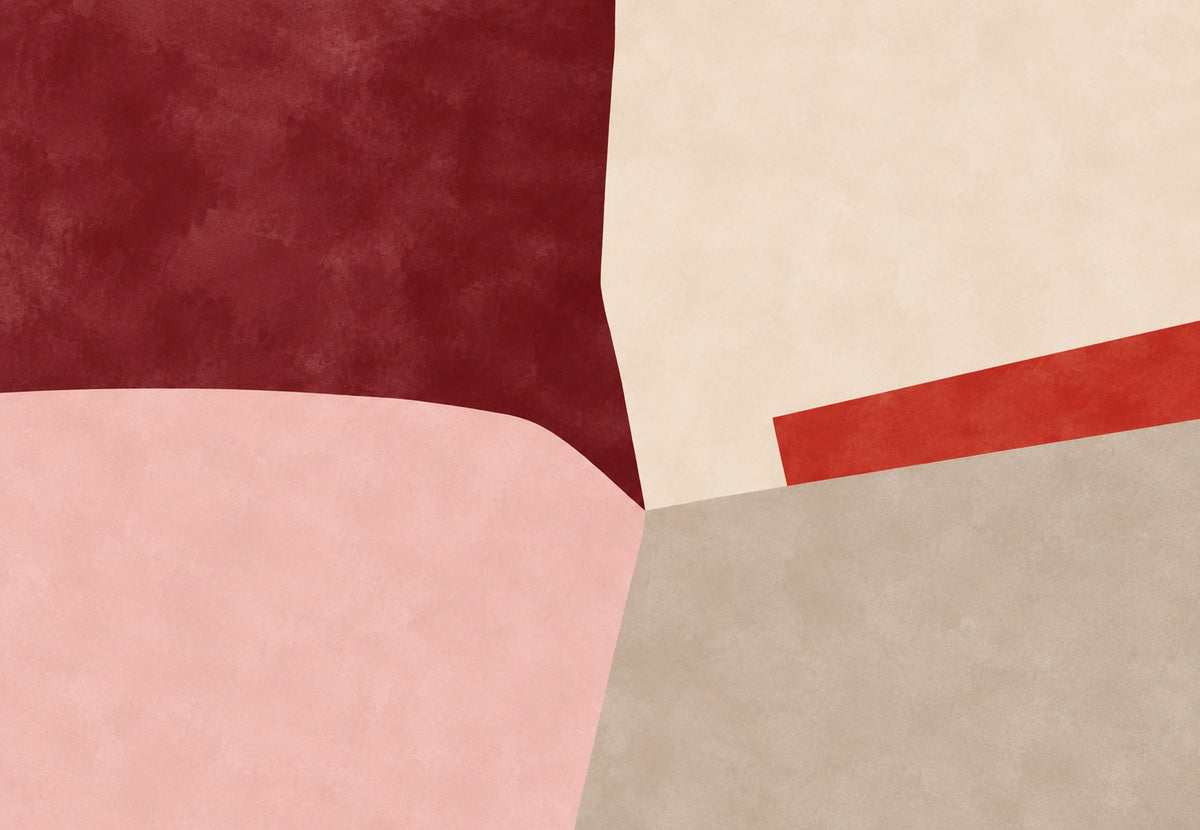 Farbfelder und roter Blitz (Querformat)