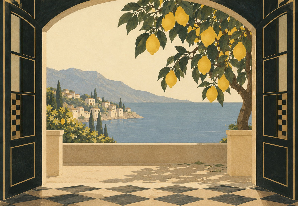 Citromfa a mediterrán teraszon (Fekvő)