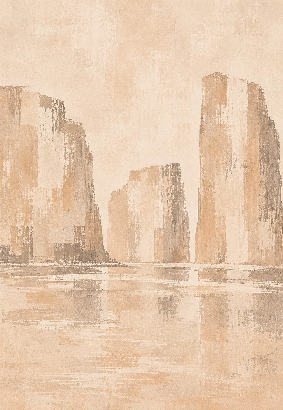 Sand Cliffs Facing Calm Water