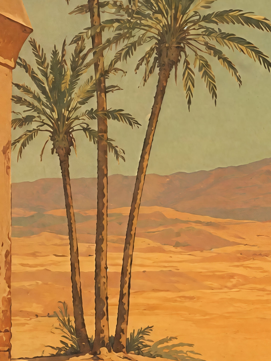 Detail a taille reelle du tirage, affiche paysage l arche du desert