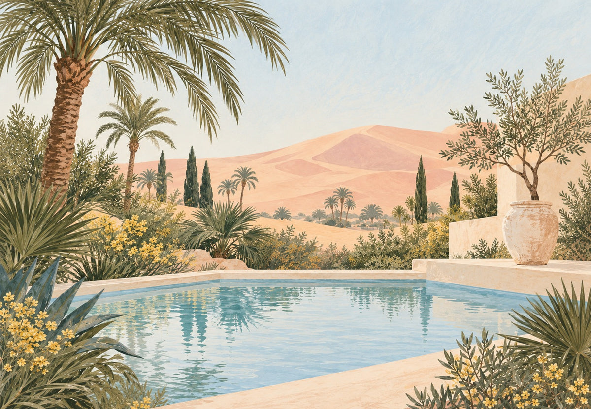 The Oasis in the Palm Garden (Landscape)