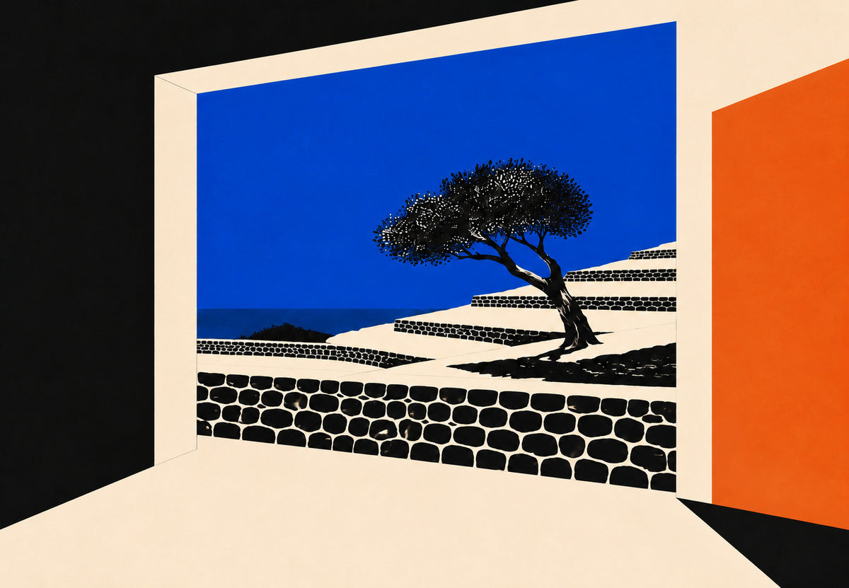 The Olive Tree at the Threshold of Majorca (Landscape)