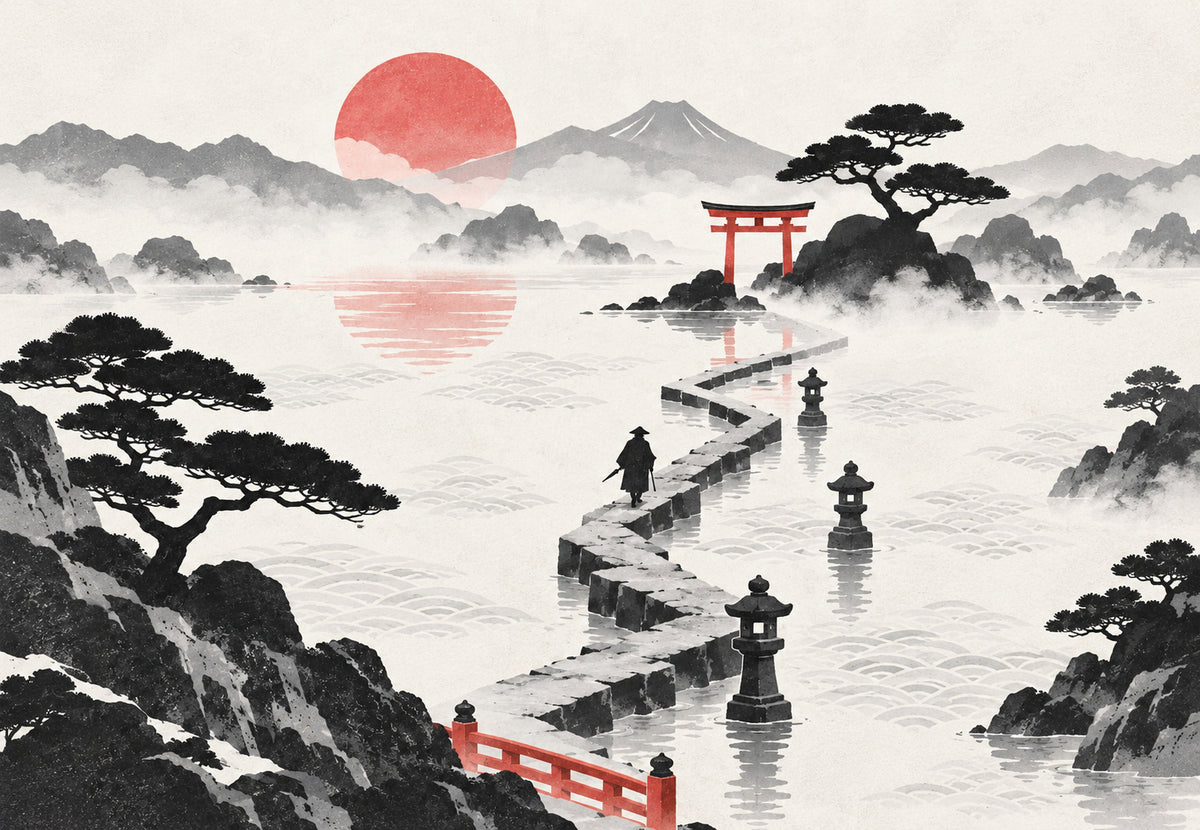 Der Steinpfad zum Torii (Querformat)