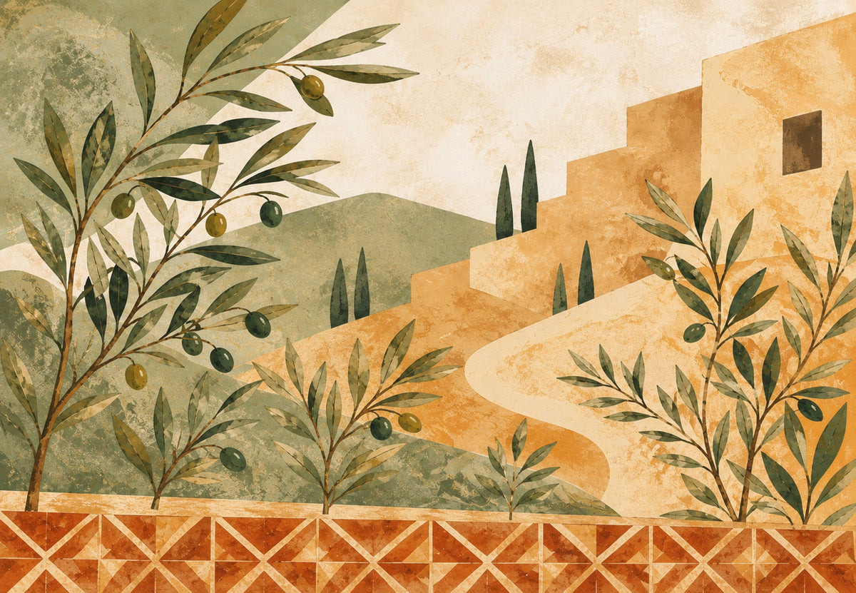 The Olive Grove Path (Landscape)