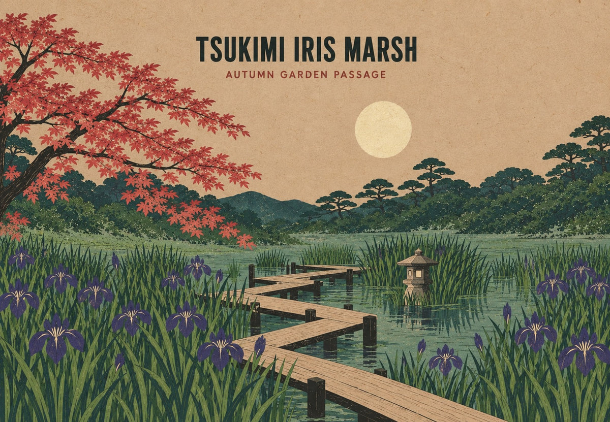 The Iris Marsh Under the Moon (Landscape)
