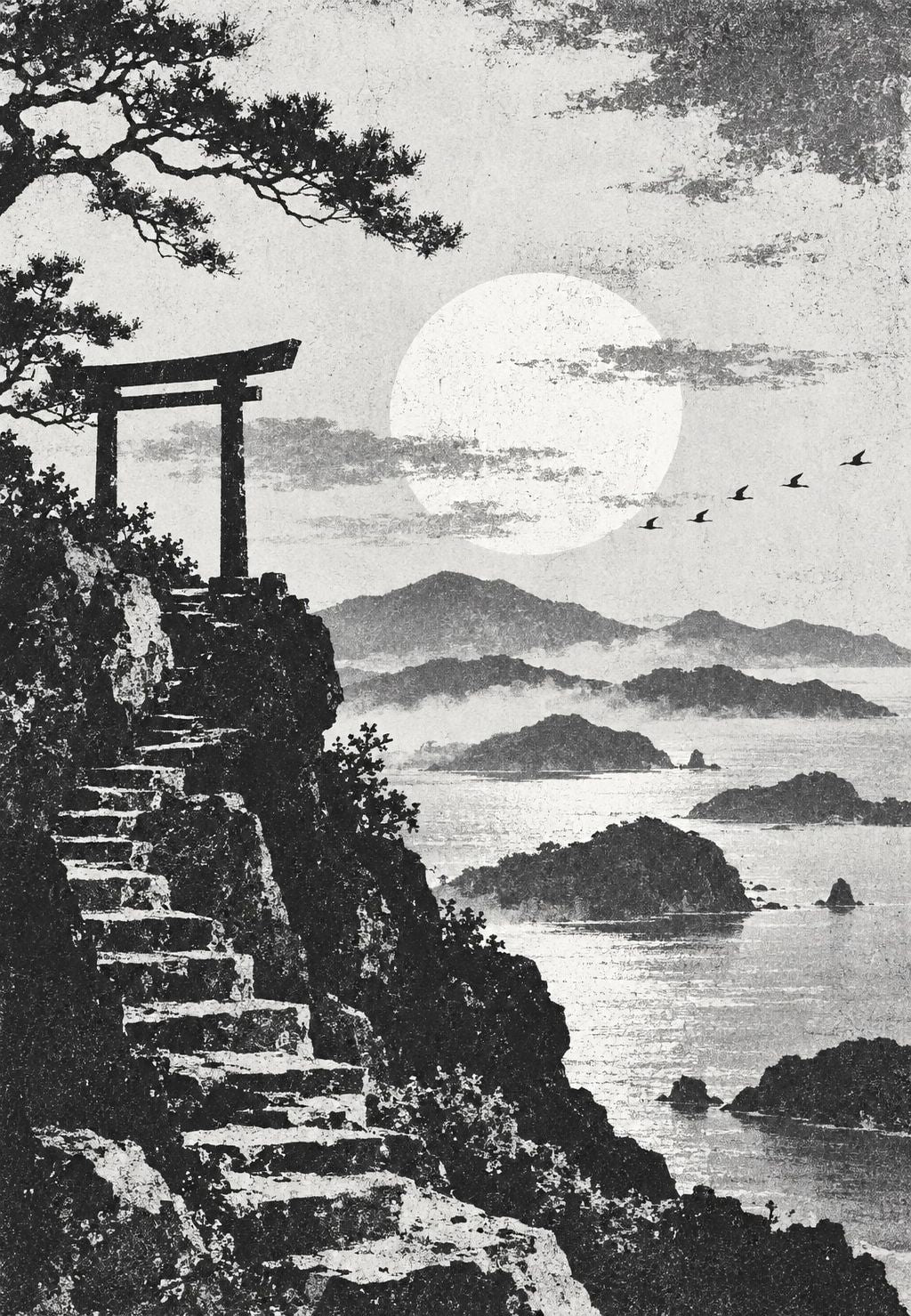 Der Torii vor dem Vollmond