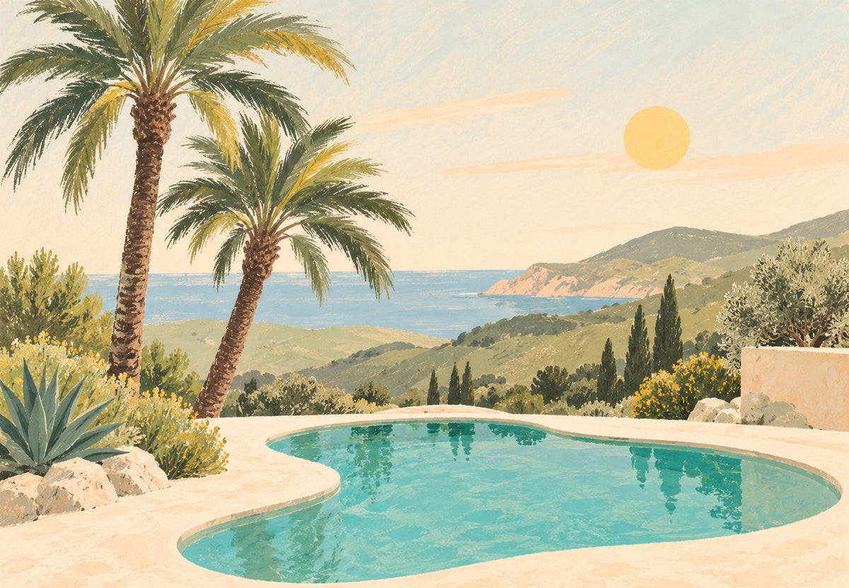 The Palm Trees and the Turquoise Spring (Landscape)