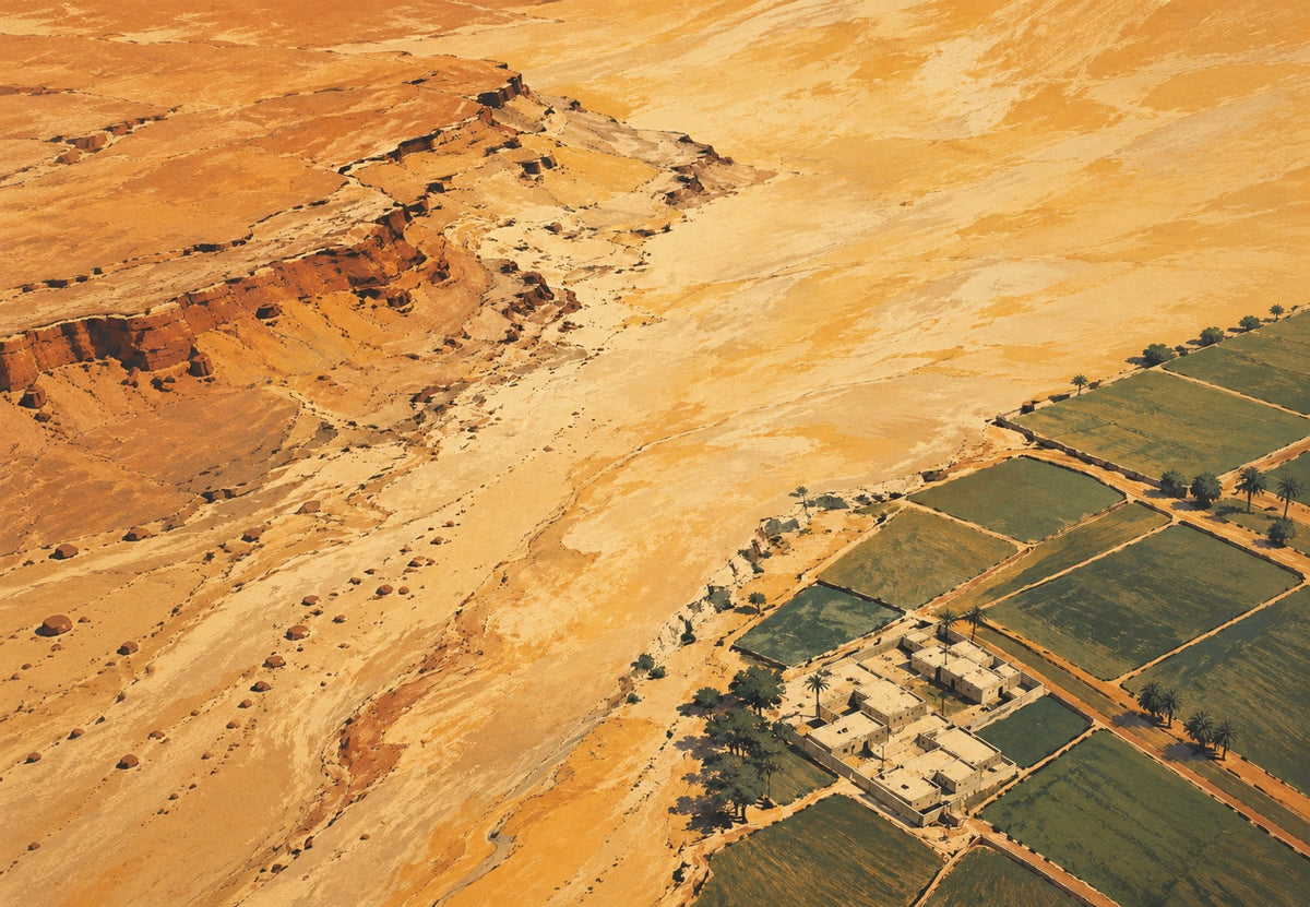 Oasis at the Edge of the Desert (Landscape)