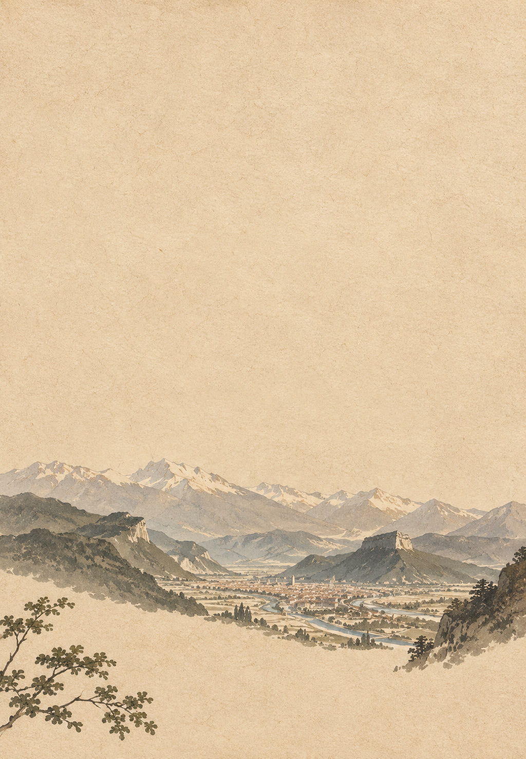 Panoráma egy alpesi völgyre
