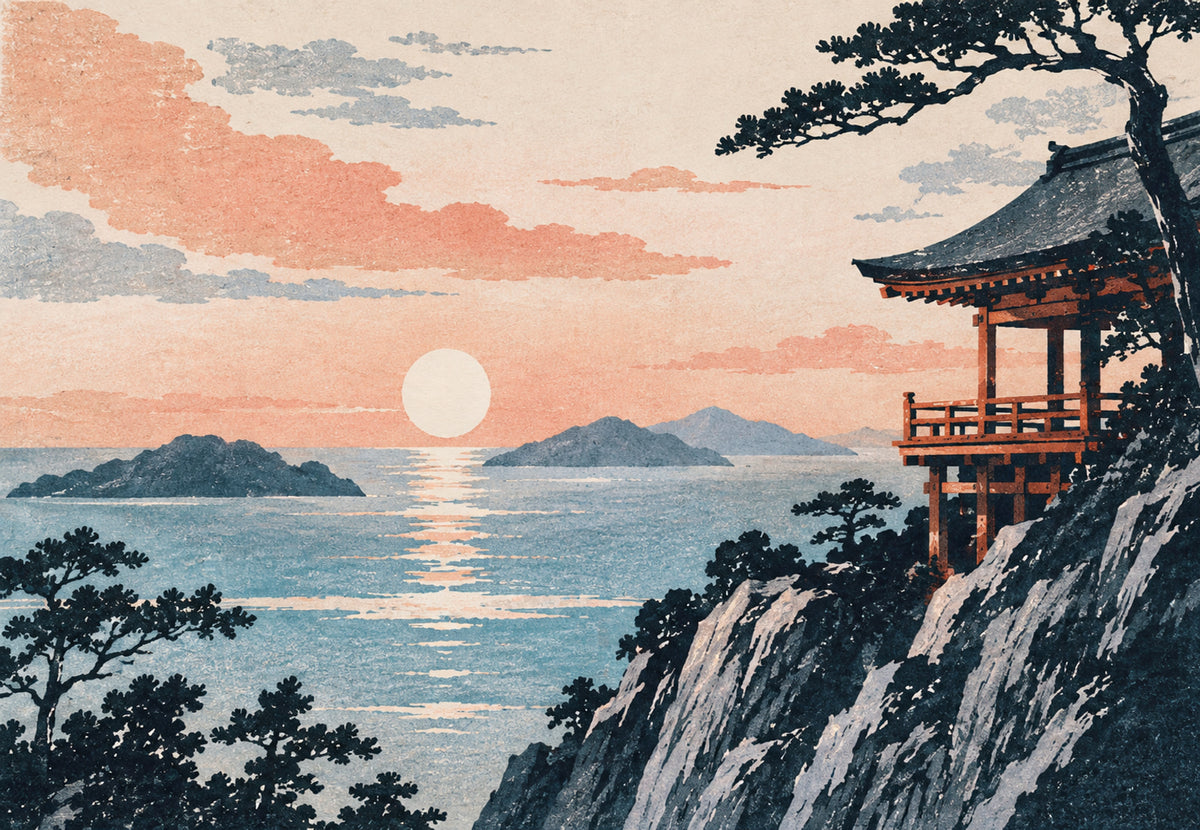Pine Pavilion at Sunset