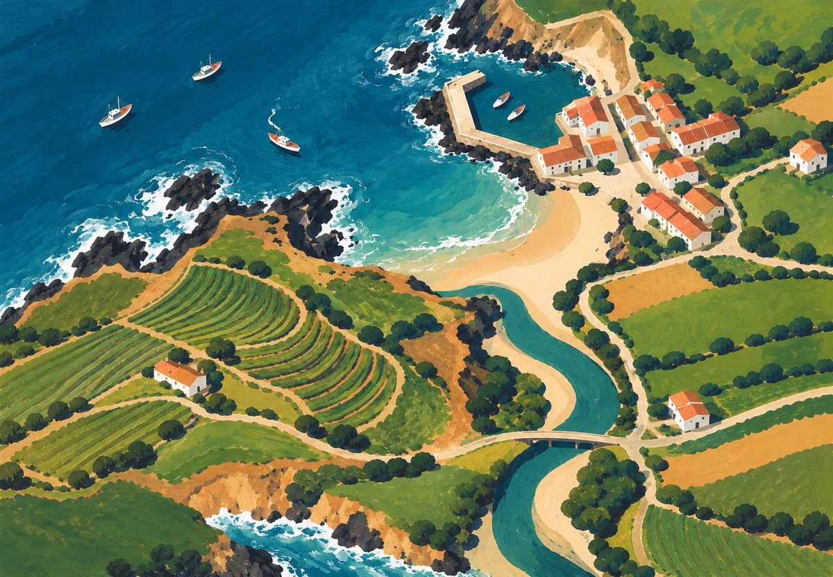 Paesi Baschi, la baia dall'alto (Orizzontale)