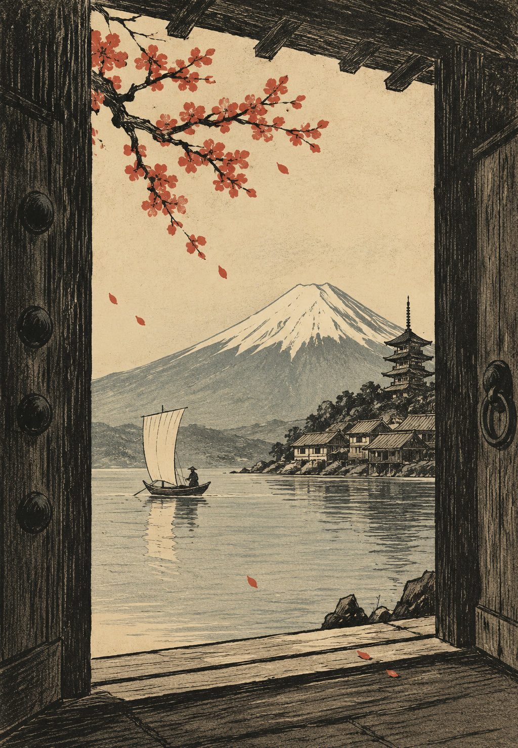 Door Opening onto Mount Fuji