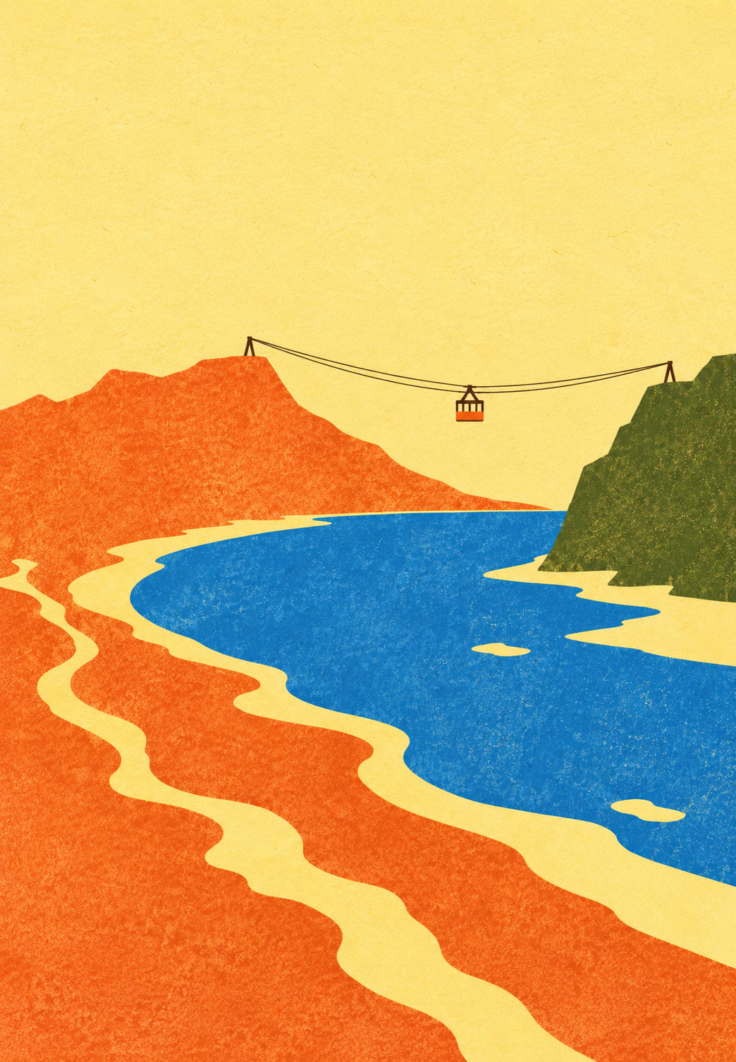 Seilbahn über der Bucht