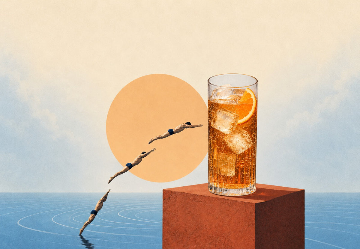 Der Sprung ins Glas (Querformat)