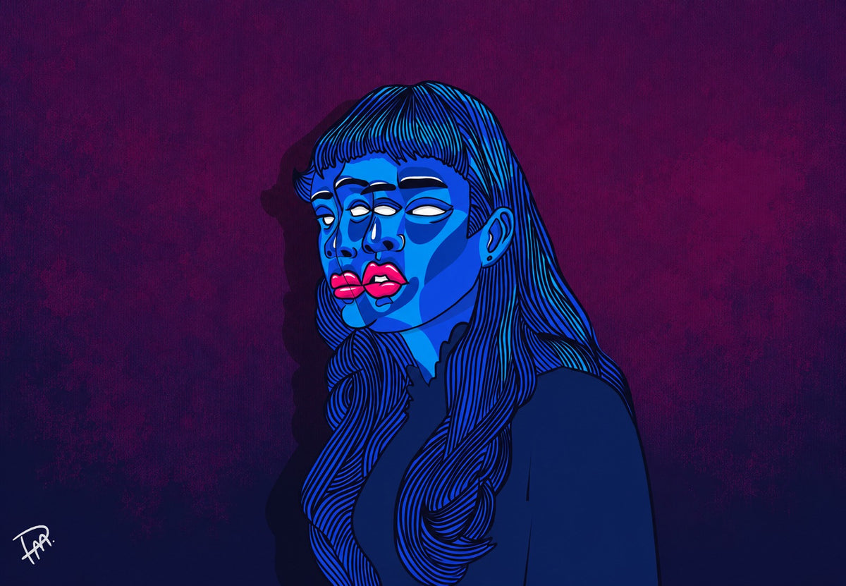 Retrato azul (Horizontal)