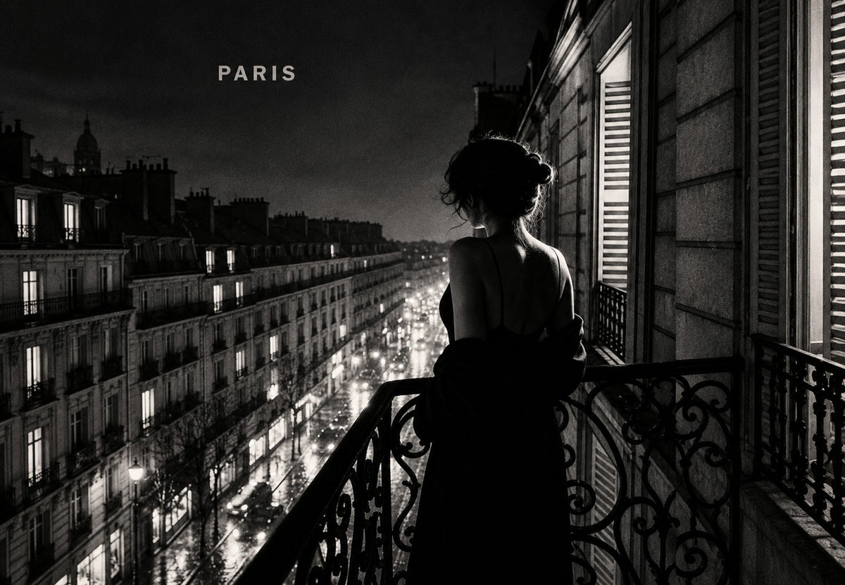 Paris lights up, evening gown (Landscape)