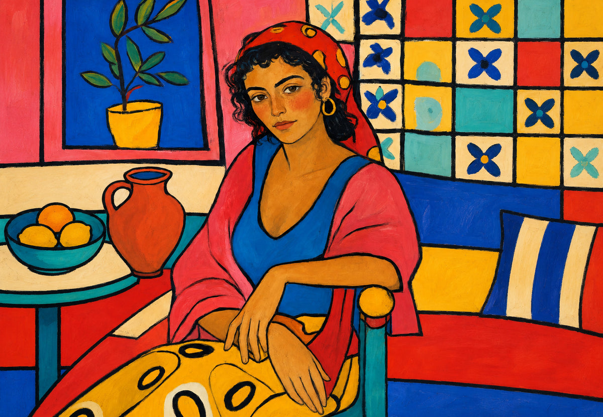 La donna col foulard (Orizzontale)