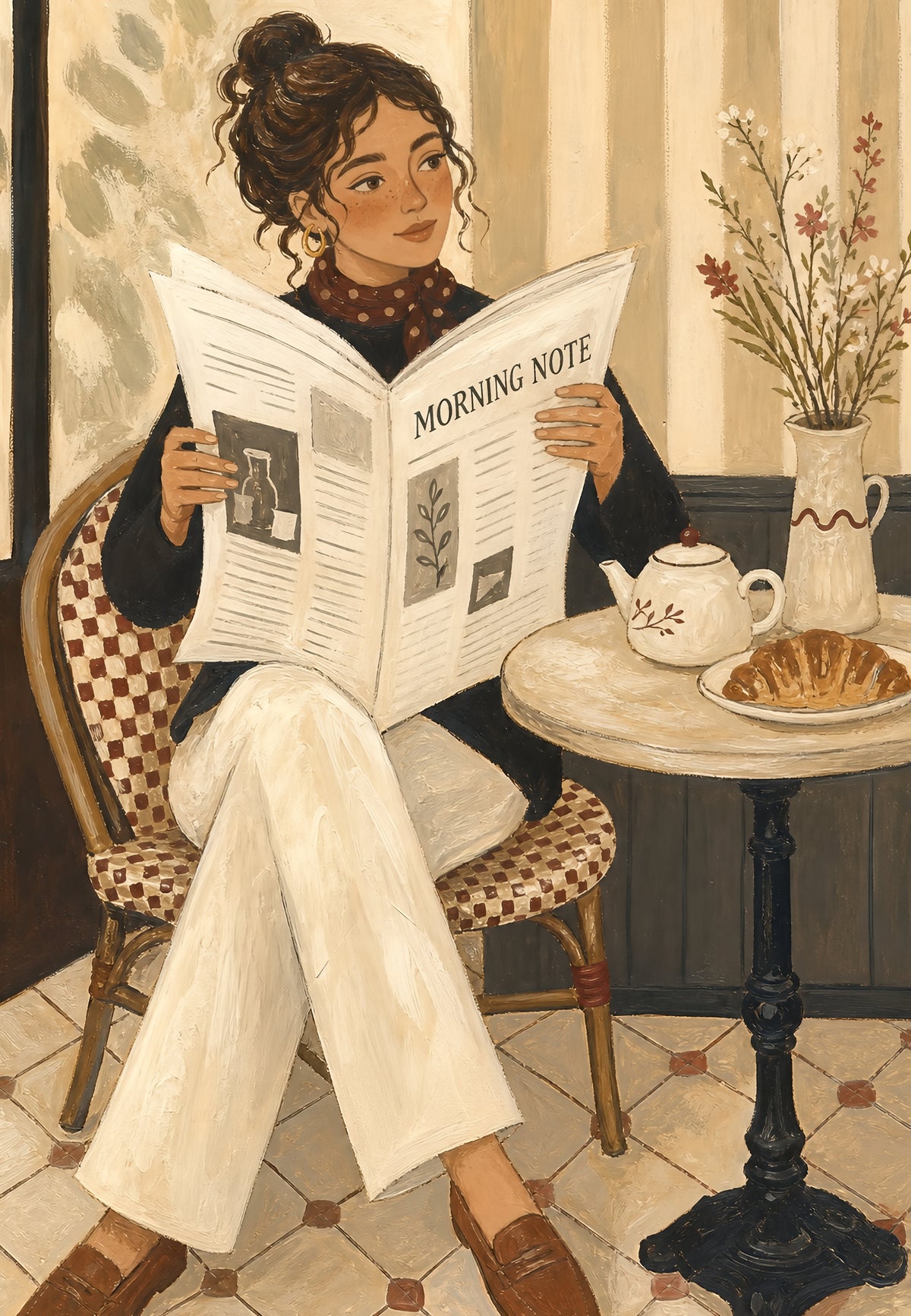 Manhã no café, Morning Note