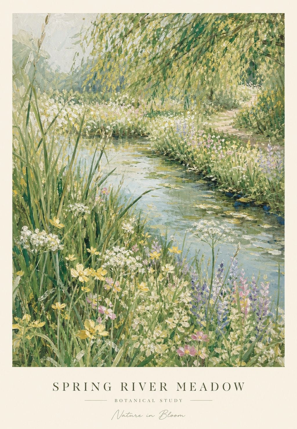 Flusswiese im Frühling
