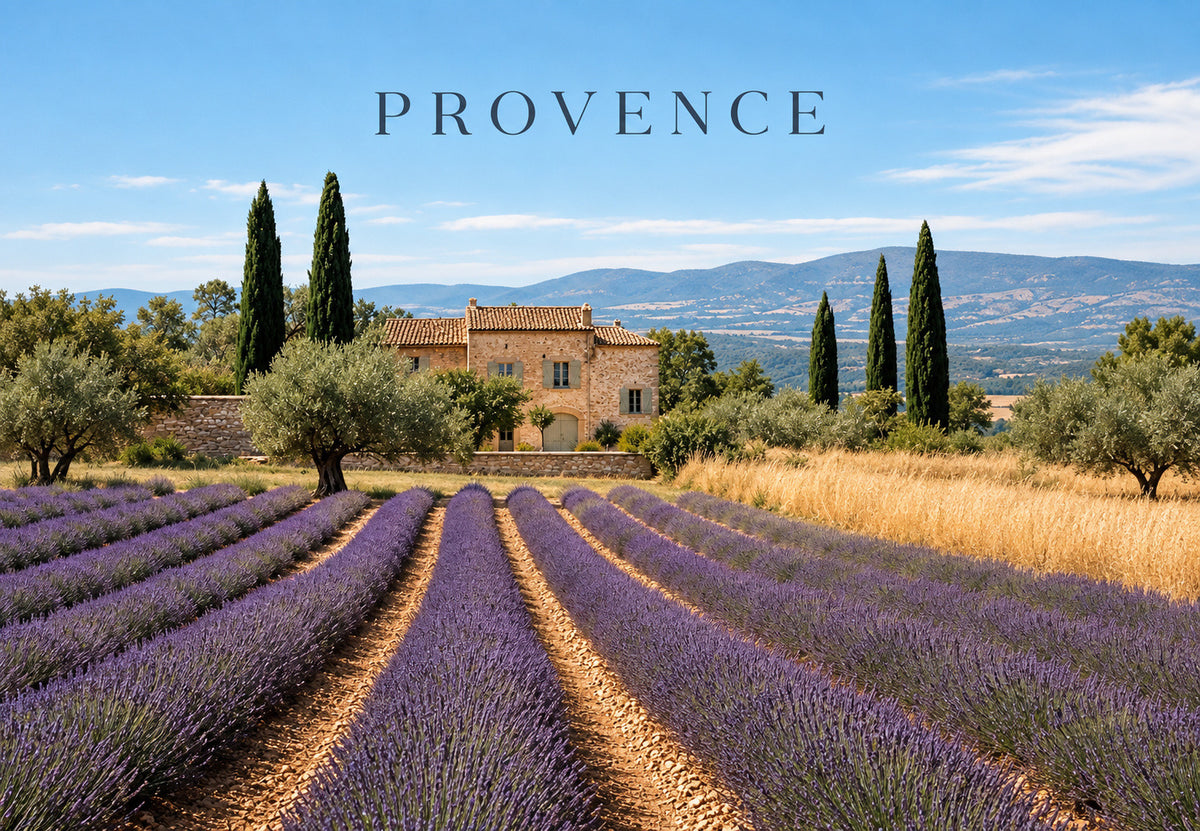 Provence - Lavendel am Steinhaus (Querformat)