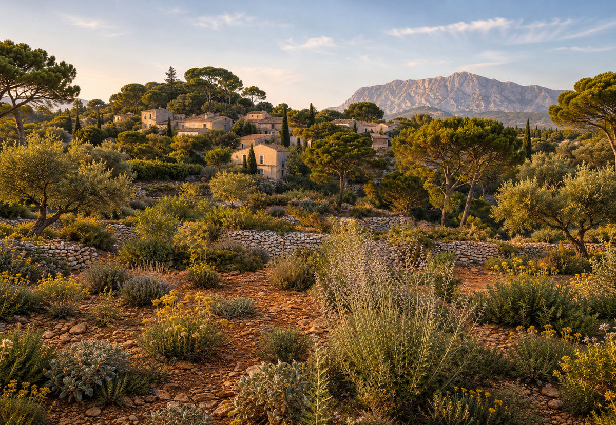 Provence - The golden hamlet facing the Sainte-Victoire (Landscape)