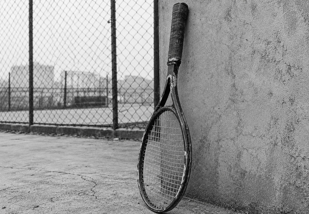 The racket against the fence (Landscape)