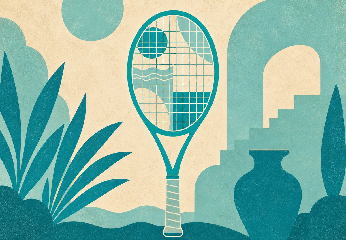 The racket under the palms (Landscape)