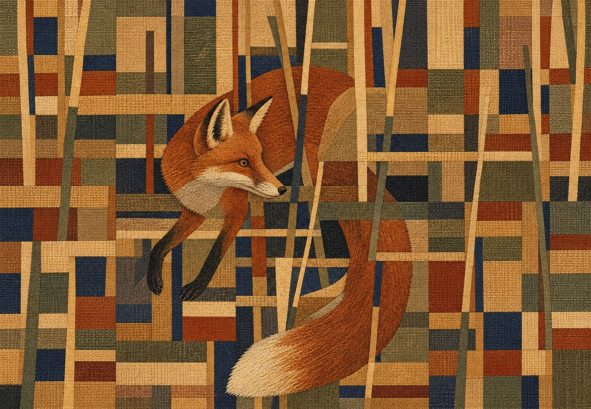 Le renard sur la trame (Paysage)