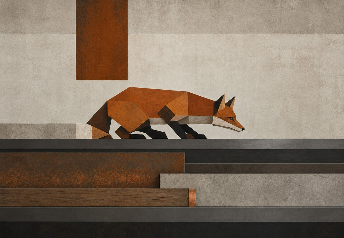 Le renard sur les marches (Paysage)