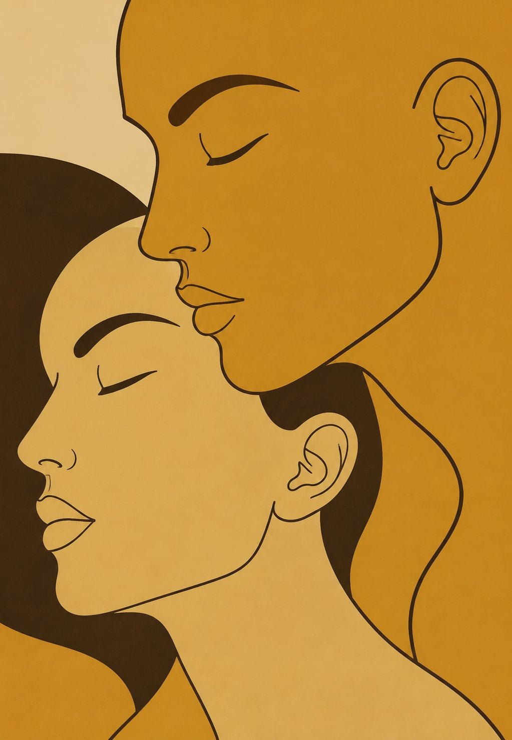 Two Embracing Profiles